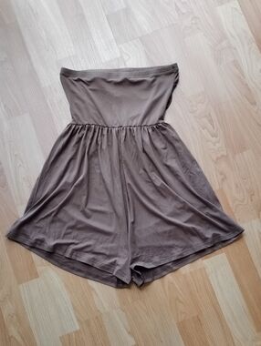 Strapless Brown Romper